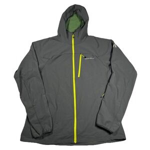 Eddie Bauer First Ascent Jacket Mens L Sandstone Softshell Tech Full Zip Hood